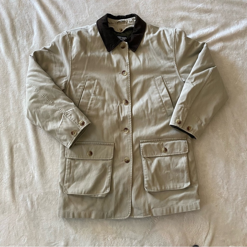 Lands’ End Women’s Barn Field Beige Jacket Size Small (6-8) Regular Fit